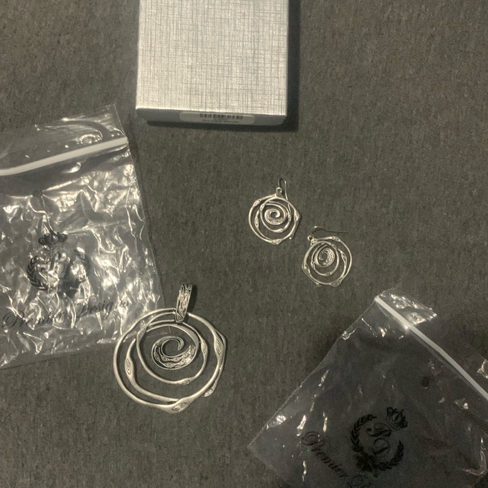 Earrings and matching pendant